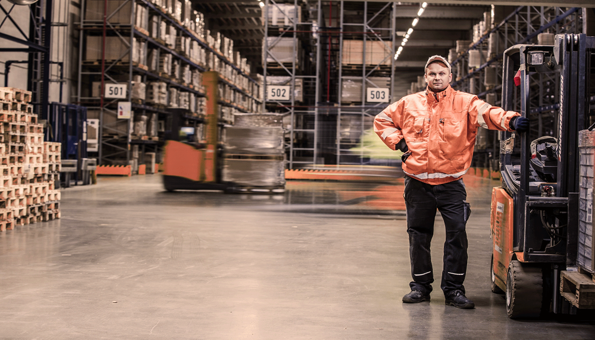 HAM-LOG GRUPPE Gabelstapler Mitarbeiter Logistik