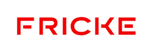 Logo der Firma Fricke in roter Schrift auf wei&szlig;em Hintergrund.
